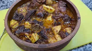 احلى طاجن لحمة راس بالبطاطس🍲على أصوله من انهارده هتعشقى لحمة الراس😋