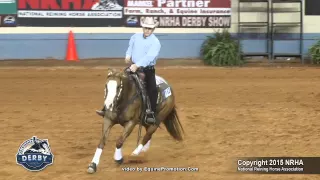 Cool N Dun Gunner ridden by Tell Edgmon - 2015 NRHA Derby FINALS - Open Derby (Sec. 1)