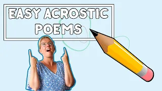 Easy Acrostic Poems For Kids // Learning From Home