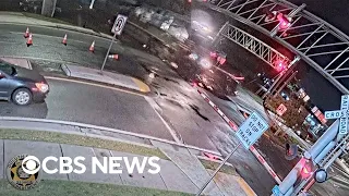 Driver escapes just before train collision in Georgia