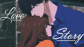 Love Story 「AMV」(Indila) [Sped up] lyrics | Anime romance