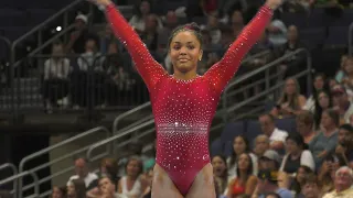 Konnor McClain claims the Senior Women Title at the 2022 OOFOS U.S. Gymnastics Championships