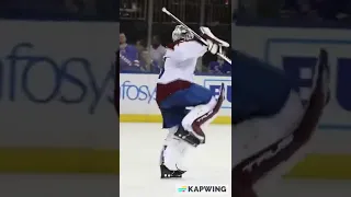 Alexandar Georgiev's celly after defeating his old team in the shootout... 😩 #shorts #nhl #hockey