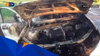 На Полтавщині на ходу загорілась автівка з малолітніми дітьми в салоні