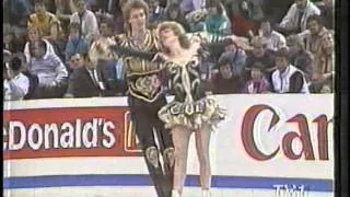 Natalia Bestemianova and Andrei Bukin at world figure skating Budapest 1988 free dance