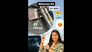 EY GDS || Welcome Kit 2022 || Unboxing ✅😍 #welcomekit #eygds #big4 #ey #shorts #unboxing #finance