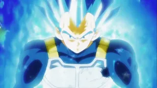 Vegeta goes Super Saiyan Blue Evolution for the first time (English Subs)