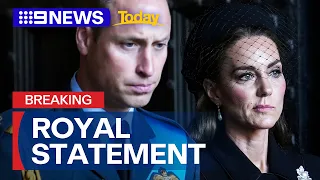 Prince and Princess of Wales 'extremely moved' by response to cancer news | 9 News Australia