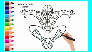 How to Draw Spider-man Easy || Spider-man Drawing Easy Full Body Step by Step 🕷️🕸️