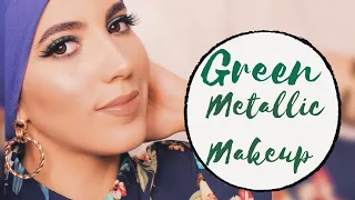 Metallic Green smokey eyes   Makeup/ Vampire eyes سموكي اخضر