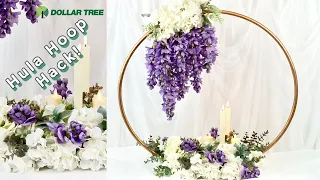 Dollar Tree Hula Hoop Hack Wedding Centerpiece| Budget Weddings | DIY Tutorials