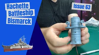 Build the Battleship Bismarck - The funnel Searchlights