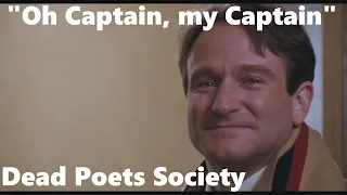 "OH CAPTAIN MY CAPTAIN" DEAD POETS SOCIETY END SCENE ULTRA HD STUDENTS STAND ON DESK DEFY HEADMASTER