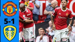 Manchester vs Leeds 5-1 Extended Highlights and goals #manchesterunited #Leeds #Bruno #sancho #fred