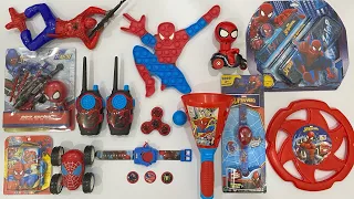 My Latest Cheapest Spiderman toy Collection,Spiderman Crawling,Spiderman Stationery,Web Disk Shooter