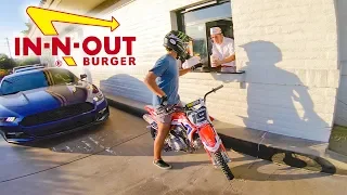 IN-N-OUT Drive Thru On Pit Bike