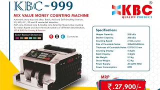 Mix Value Counting Machines KBC Quality Products Money Counting fake Note detection