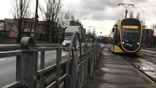 Невелика поїздка на трамваї К1Т306 №5003 марш.28 / Short trip on tram K1T306 no.5003 route 28, Kyiv