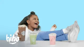 Kids Try Popular Starbucks Drinks | Kids Try | HiHo Kids