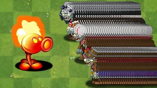 PVZ 2 Challenge - 100 Plants Max Level Vs 300 Zombies Level 2 Custom Speed