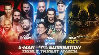 Survivor Series 2019 Team Raw Vs Team Smackdown Vs Team NXT Highlights