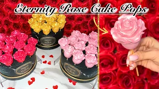 ETERNITY ROSE INSPIRED CAKE POPS | DIY Rose Cake Pop Bouquet | Valentine's Day Rose Cake Pops