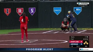 Michigan Scores 10 in the 5th Inning to Advance | 2024 B1G Softball Tournament