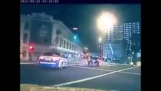 Amazing car crash in intersection