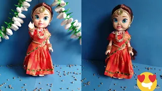 How to make Barbie doll Decoration /Barbie Decoration /New saree...