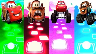 Lightning McQueen 🆚 Tow Mater Eater 🆚 McQueen Big wheel Eater 🆚 McQueen Tow Mater Eater🎶Who is Best?