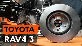 How to change front brake discs / front brake rotors on TOYOTA RAV 4 3 (XA30) [TUTORIAL AUTODOC]