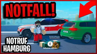 UNFALL in NOTRUF HAMBURG?! EINSATZ als NOTARZT!? | Roblox Notruf Hamburg Deutsch