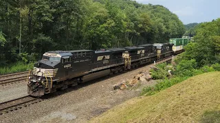 Railfanning along the Norfolk Southern Pittsburgh line in Cassandra PA with UP and BNSF power part 1