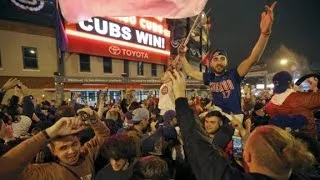 The moment the Cubs won