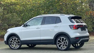 Volkswagen NEW T-Cross 2023 Black Style in 4K Ascot Grey 18 inch Koln walk around & Detail Inside