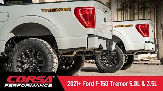CORSA's  2021+ Ford F150 Tremor Exhaust Suite Has Arrived for EcoBoost and V8 Applications.