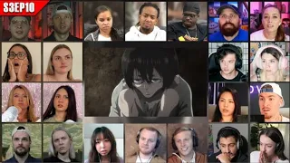 Attack on Titan Season 3 Episode 10 Reaction Mashup | 進撃の巨人