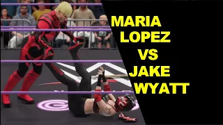 GLOW 1985 Maria Lopez vs Jake Wyatt - Mixed Knockout Match