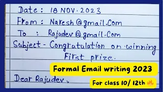 how to write Email  2023 ।।Formal email writing in english || Email writing formal in English