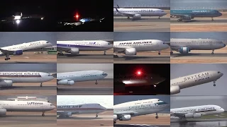 中部国際空港（セントレア） 飛行機の離陸シーン Take Off Scene of Various Airliners at Chubu Centrair Int'l Airport, RJGG