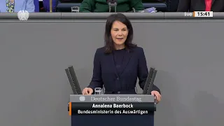 Annalena Baerbock: Das Sterben, das Hungern - es muss ein Ende haben.