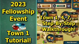 Forge of Empires: 2023 Fellowship Event - Town 1 Tutorial! How to Easily Complete Town/Banquet 1!