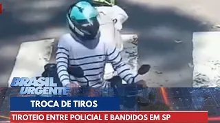 Bandidos trocam tiros com policial durante fuga | Brasil Urgente