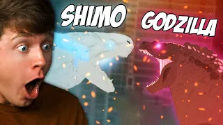 Reacting to EVOLVED GODZILLA vs SHIMO!