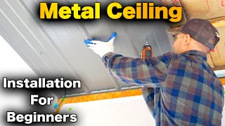 How To Install A Metal Ceiling - FAST AND EASY!