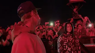 Billie Eilish The World's a Little Blurry | Justin Bieber surprises Billie & meet for the first time