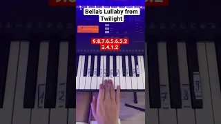 Bella's Lullaby from Twilight | Easy Piano Tutorial #piano #shorts
