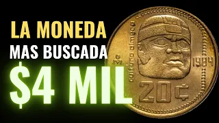 ¿En verdad Vale TANTO la moneda de 20 centavos OLMECA?