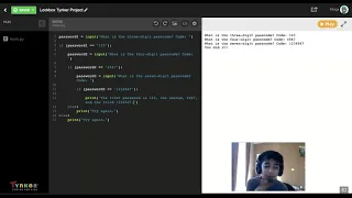 Python Passcode Lockbox Tynker Project