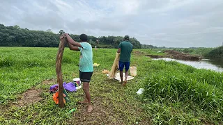 വീണ്ടും പഴയ കടവിൽ നിന്നും കൂടുവല നിറച്ചുമീൻ | kerala cast net fishing | amazing fishing techniques